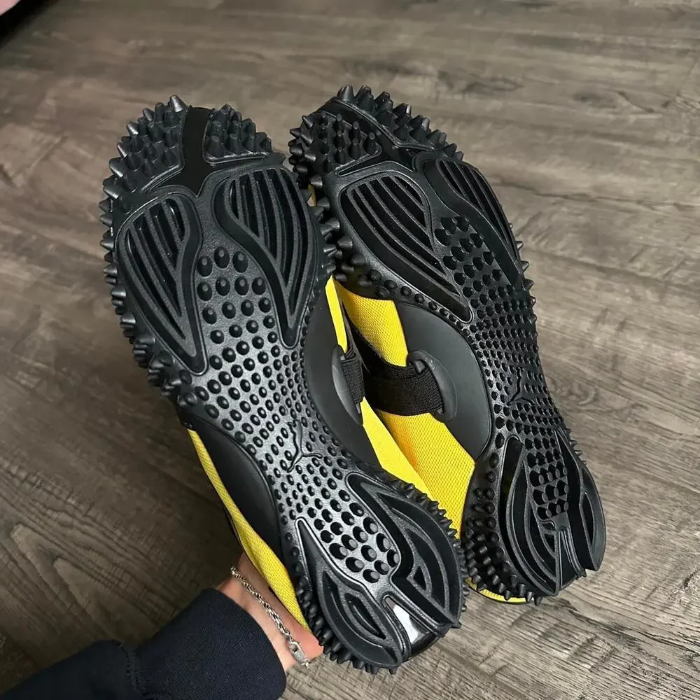 Cute Black Yellow Spike Chunky Weird Slim Sporty Puma Speedcat Low Shoe Sneaker
